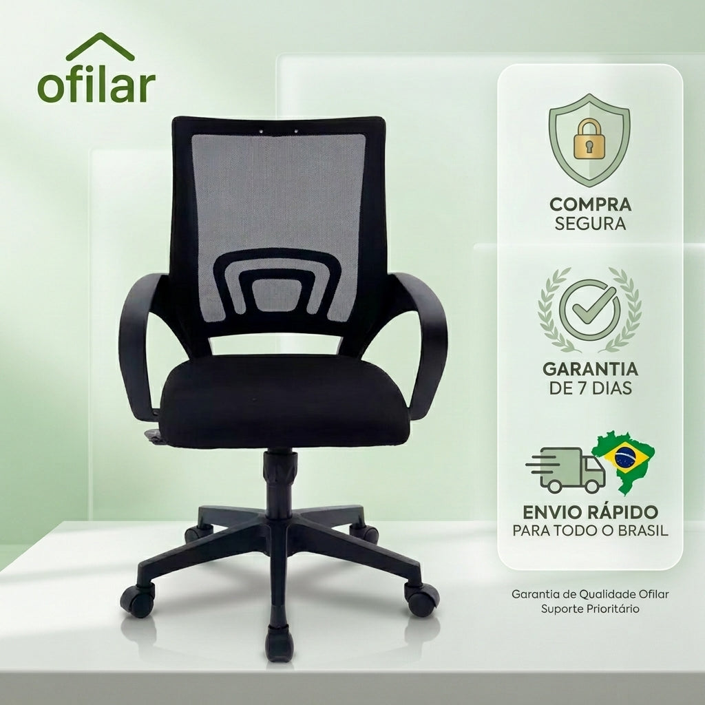 Cadeira Executiva Escritório Preta