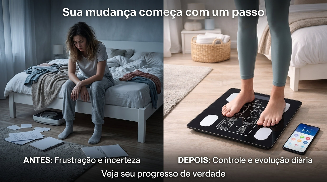 🔥 Balança Digital Bioimpedância Bluetooth APP Smart 140kg Preta