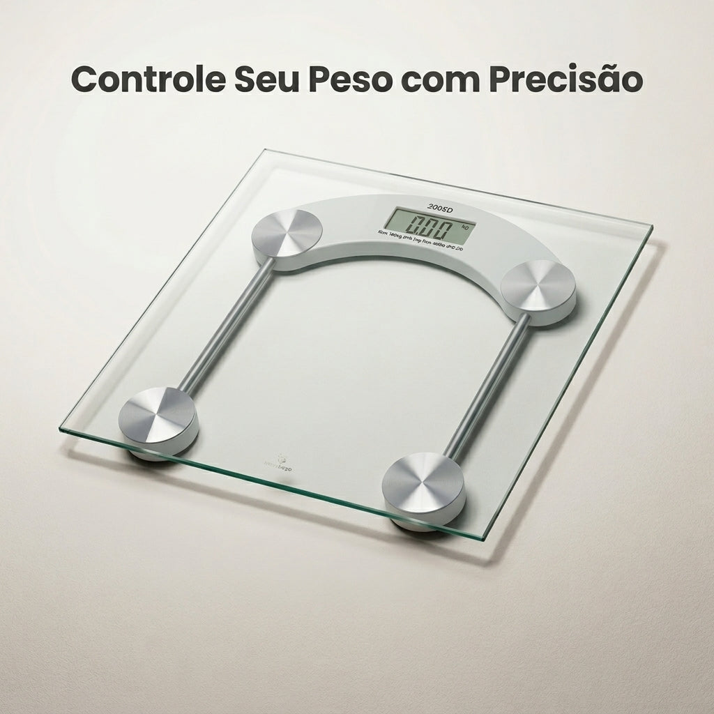 Balança Digital Eletrônica Vidro 180kg Multiuso