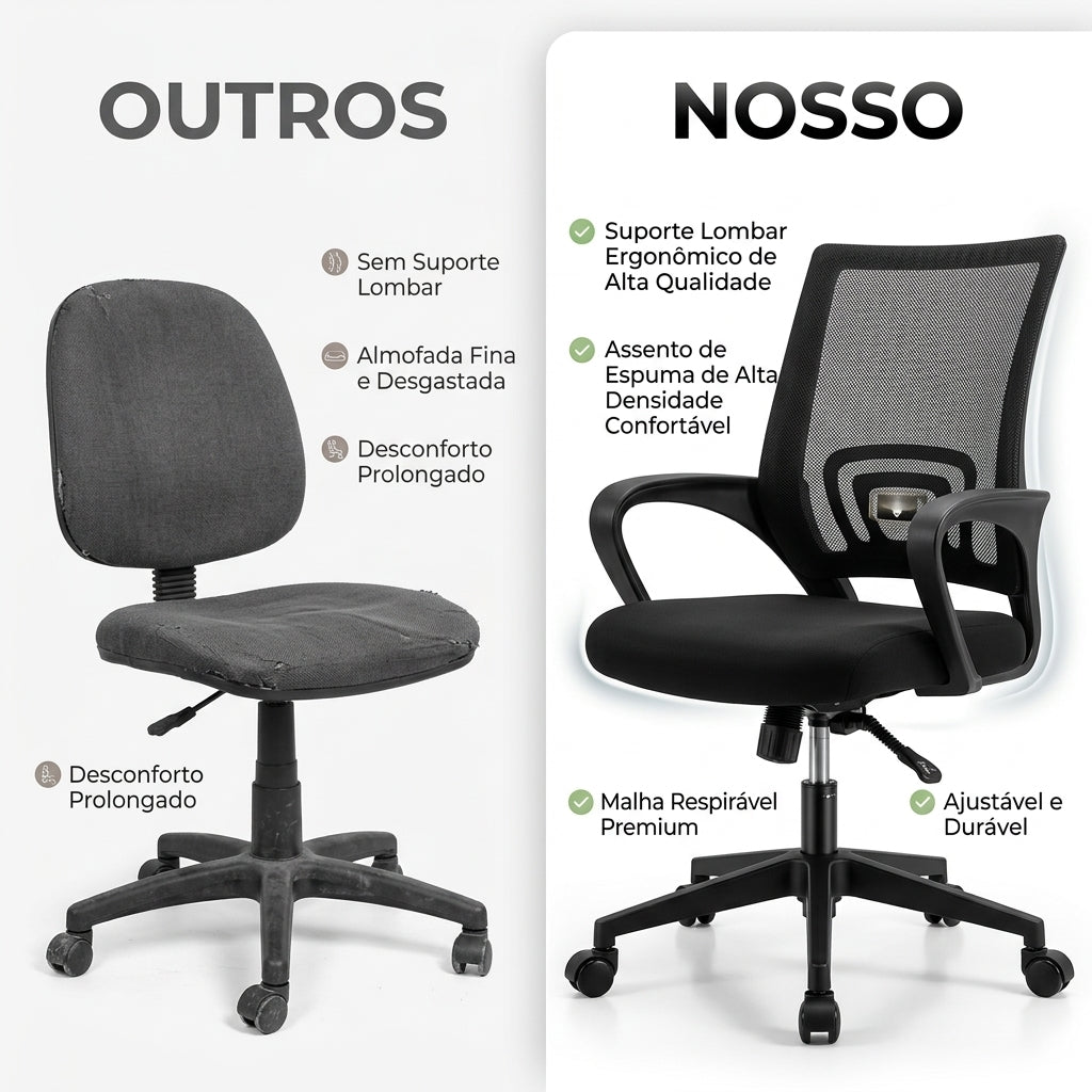 Cadeira Executiva Escritório Preta