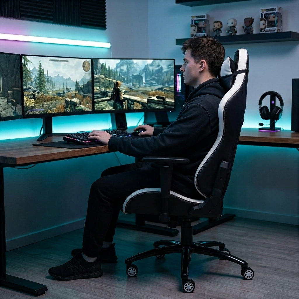 Cadeira Gamer Ergonômica - Preta