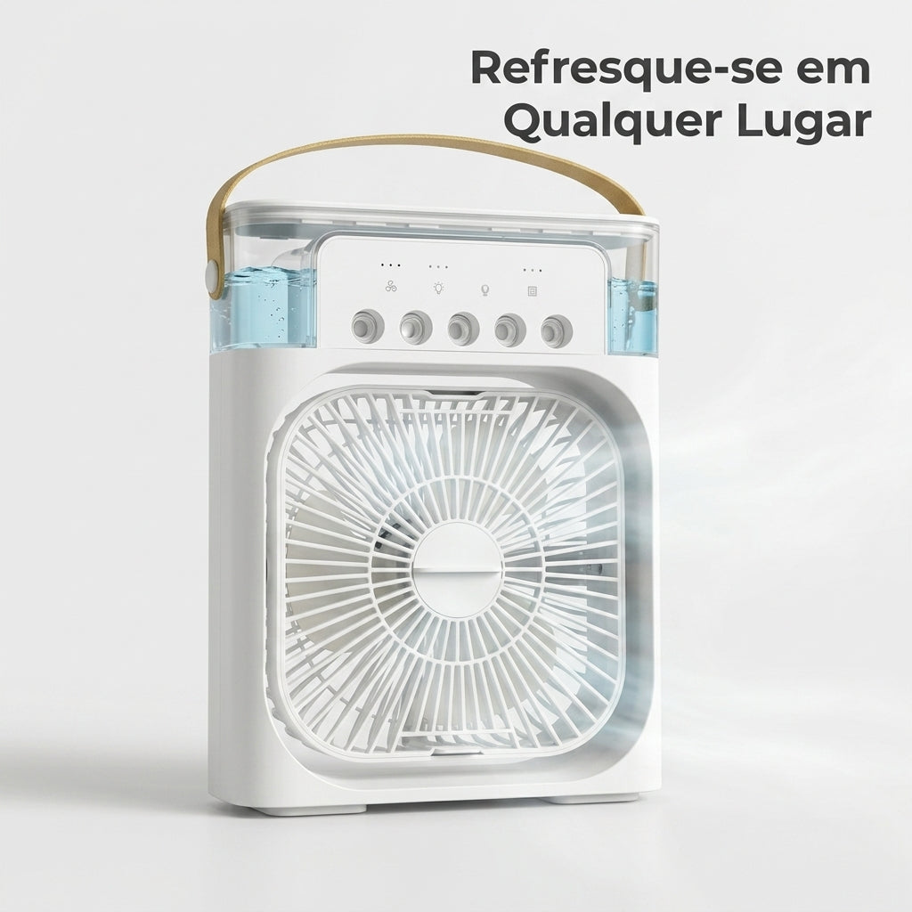 Ventilador Climatizador Portátil USB - Branco